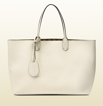 Authentic Gucci Reversible GG Tote Bag 368571 A9810 9761 White